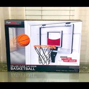Deluxe Over The Door Basketball Hoop with BackBoard and Ball